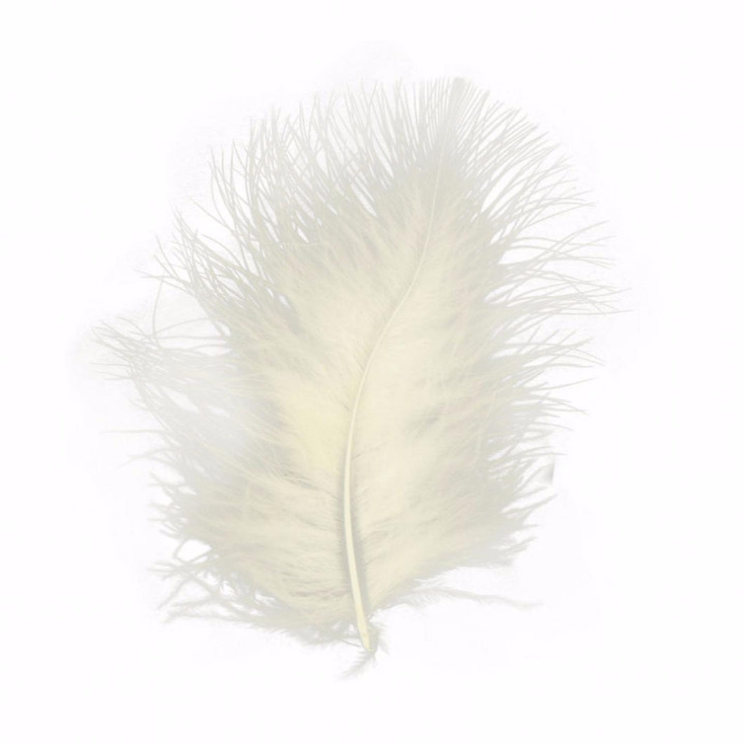 Ivory Marabou Feathers 8 - 13 cm
