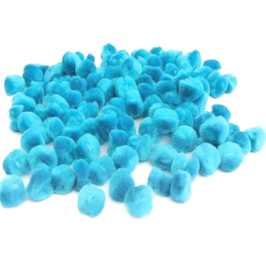 12mm Pom Poms 1.2cm - Light Blue 100 Pack