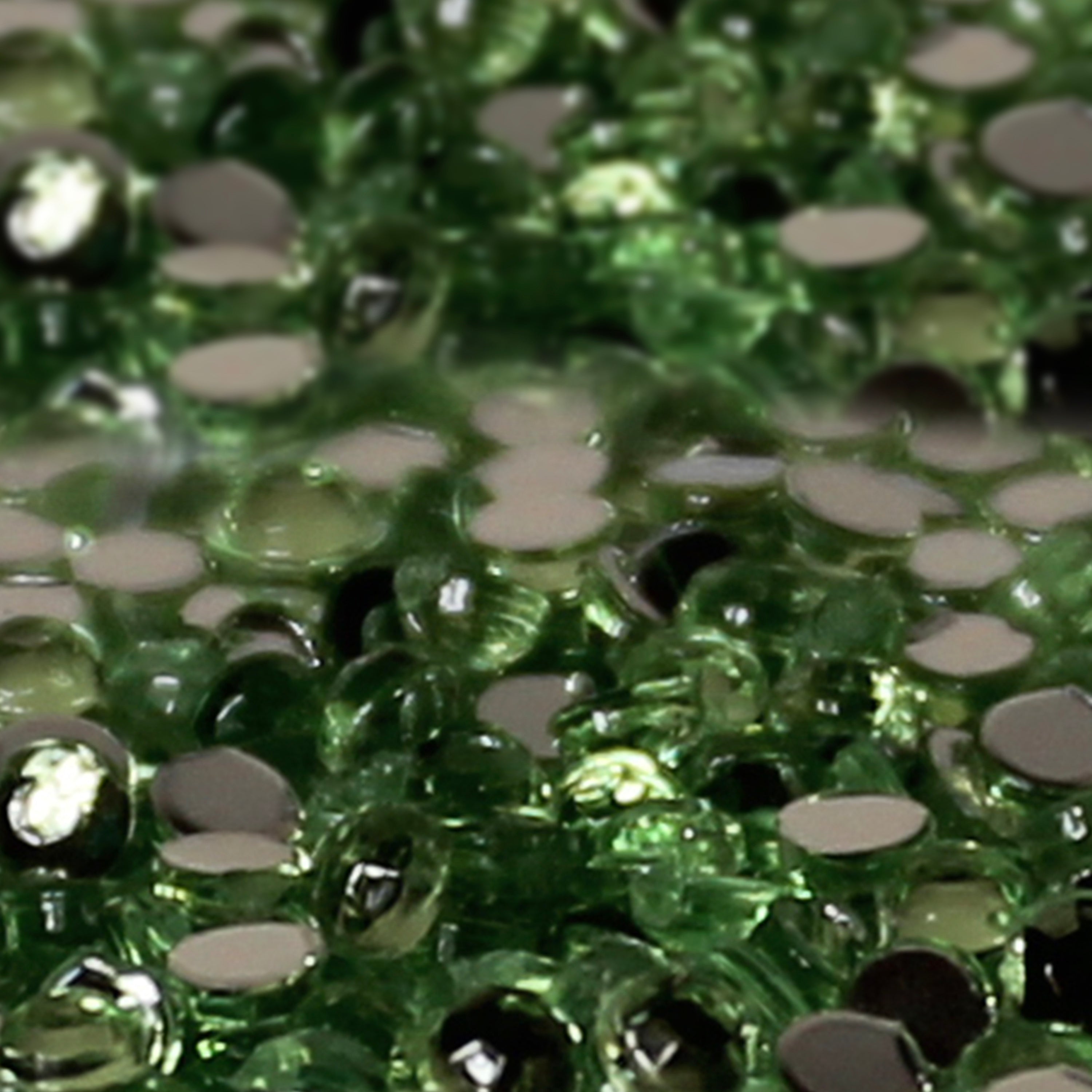 2mm x 300 Light Green Loose Flat Back Diamante's