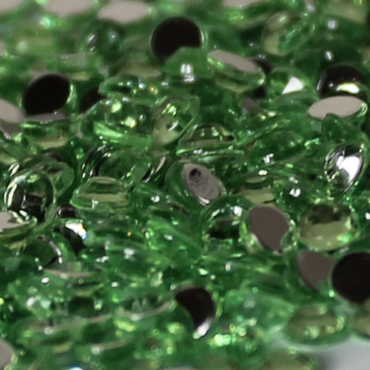 300 - 3mm Light Green Loose Flat Back Diamante's