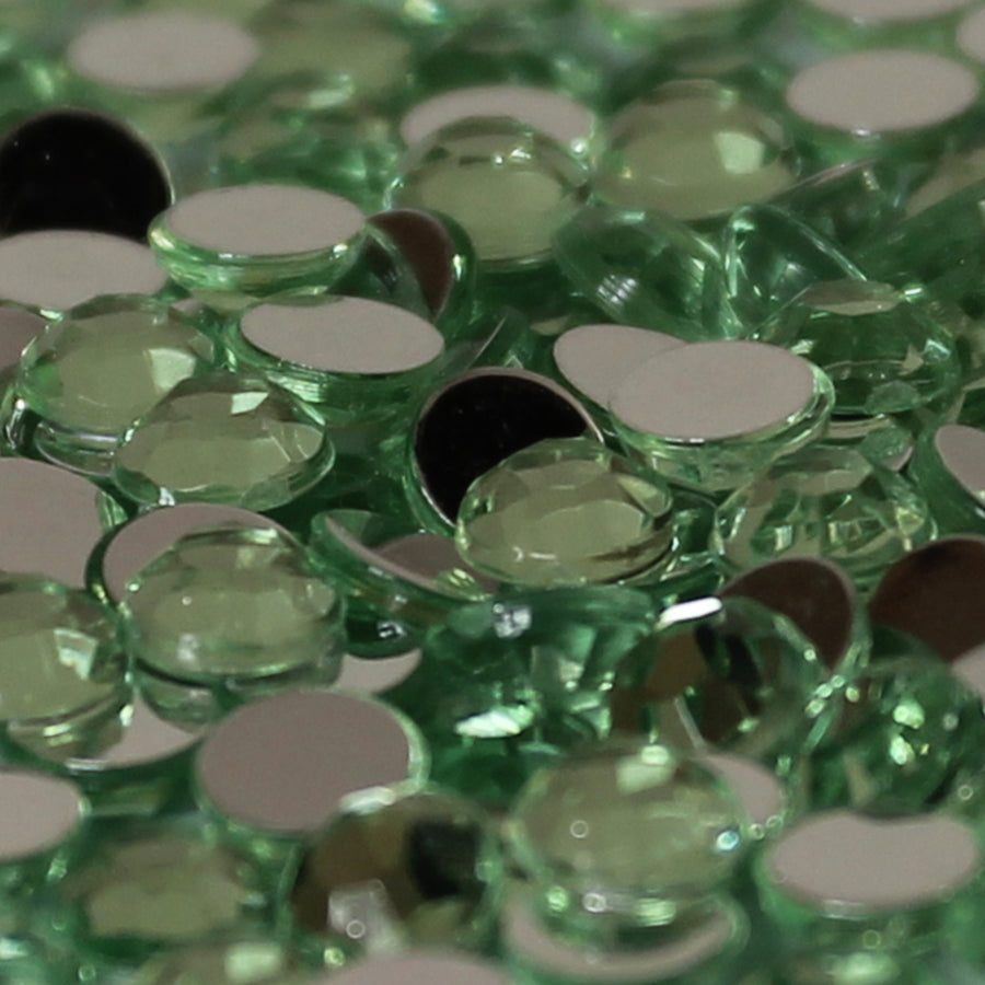5mm Light Green Loose Flat Back Diamante