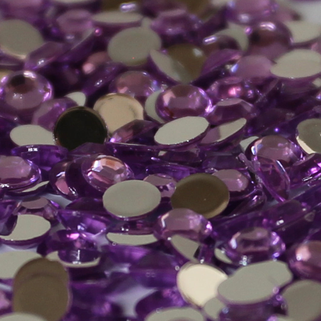 300 - 4mm Lilac Loose Flat Back Diamante's