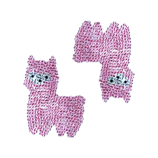 2 Pink Llama Alpacas Self Adhesive Diamante