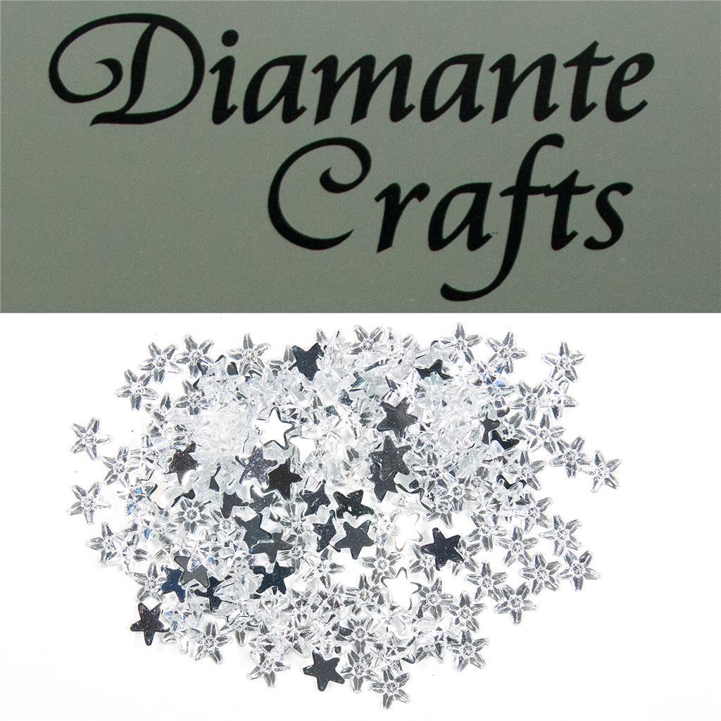 200 x 4mm Clear Stars Diamante Loose Flat Back Rhinestone Vajazzle Body Gems
