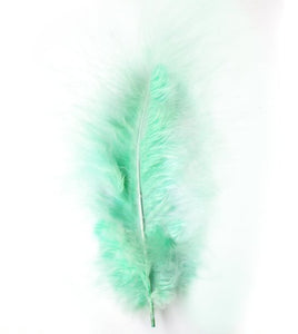 Marabou Feathers - 20 Per Pack - 12cm - 17 cm Mint