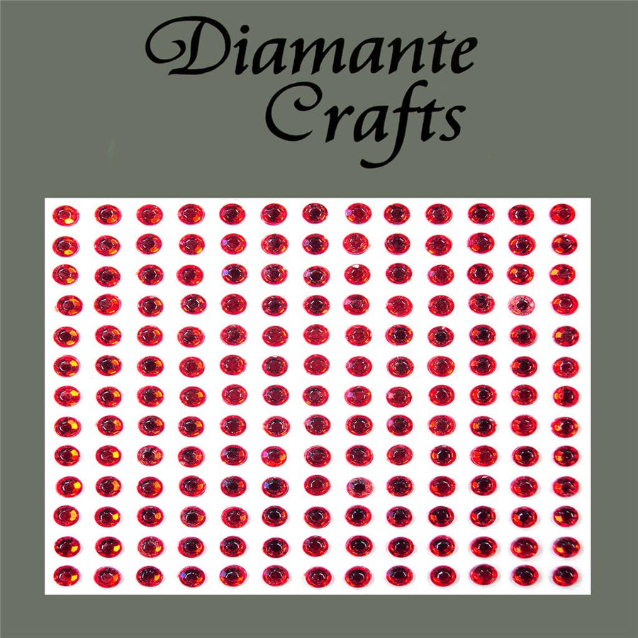 169 x 4mm Red Self Adhesive Diamante