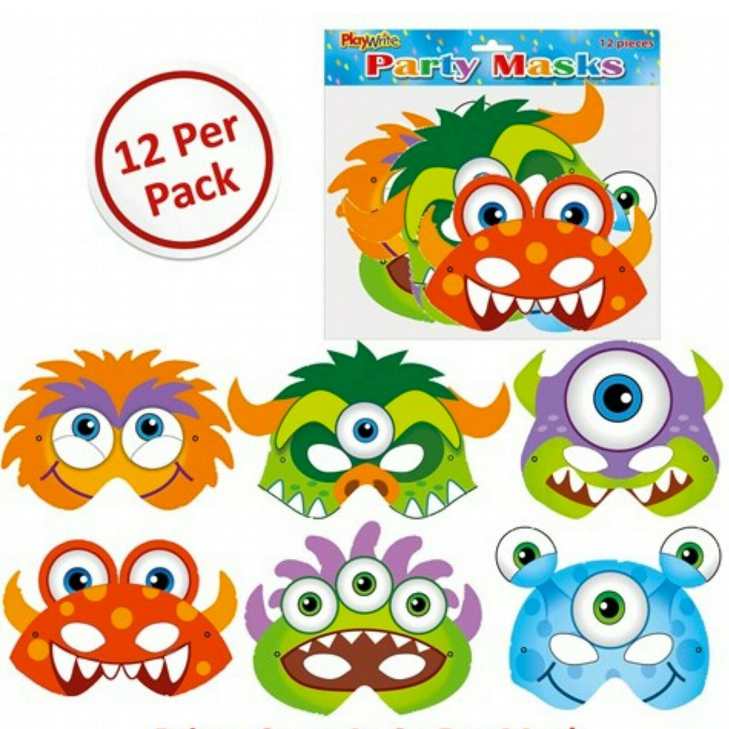 12 x Monster Card Masks