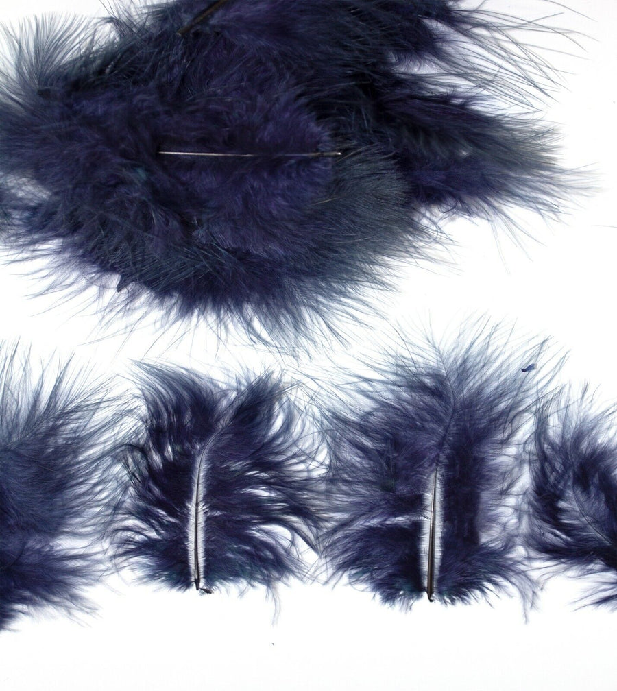 Navy Mini Marabou Feathers 3-8 cm