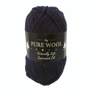 Cygnet PURE WOOL Knitting Yarn Navy 2153