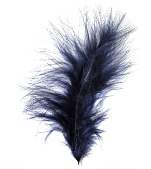 Marabou Feathers - 20 Per Pack - 12cm - 17 cm Navy Blue
