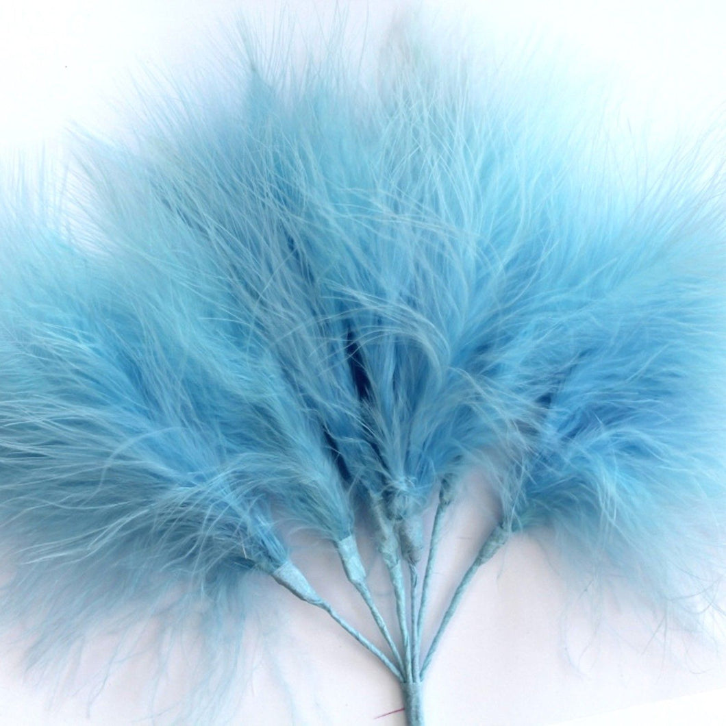 Pale Blue Marabou Fluff Feathers
