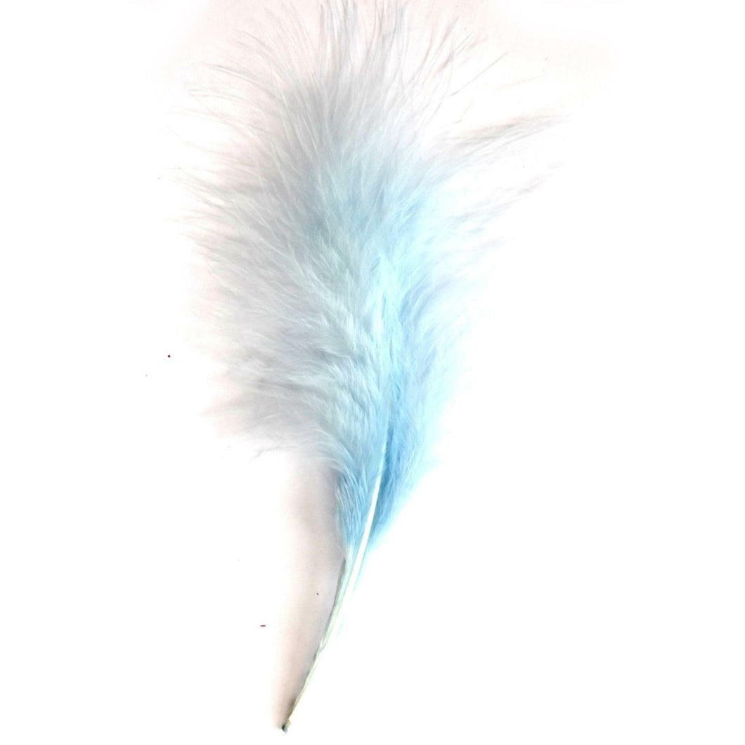 Pale Blue Marabou Feathers 8 - 13 cm