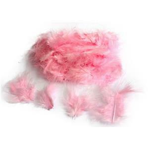 Pale Pink Mini Marabou Feathers 3-8 cm