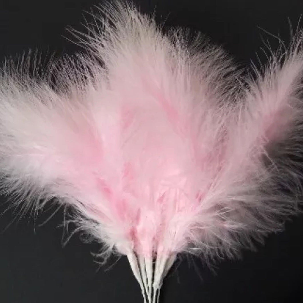 Pale Pink Marabou Fluff Feathers