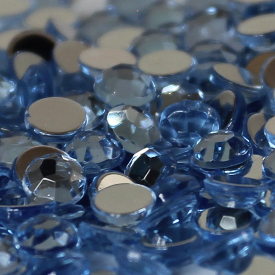 5mm Light Blue Loose Flat Back Diamante