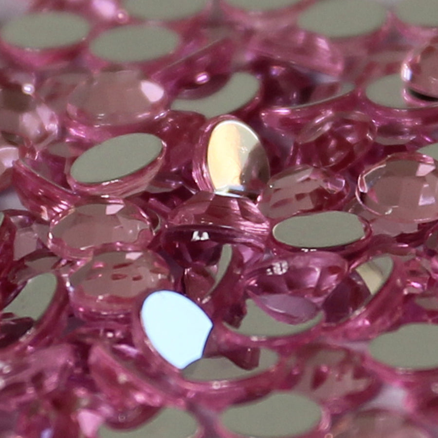 4mm Light Pink Loose Flat Back Diamante's