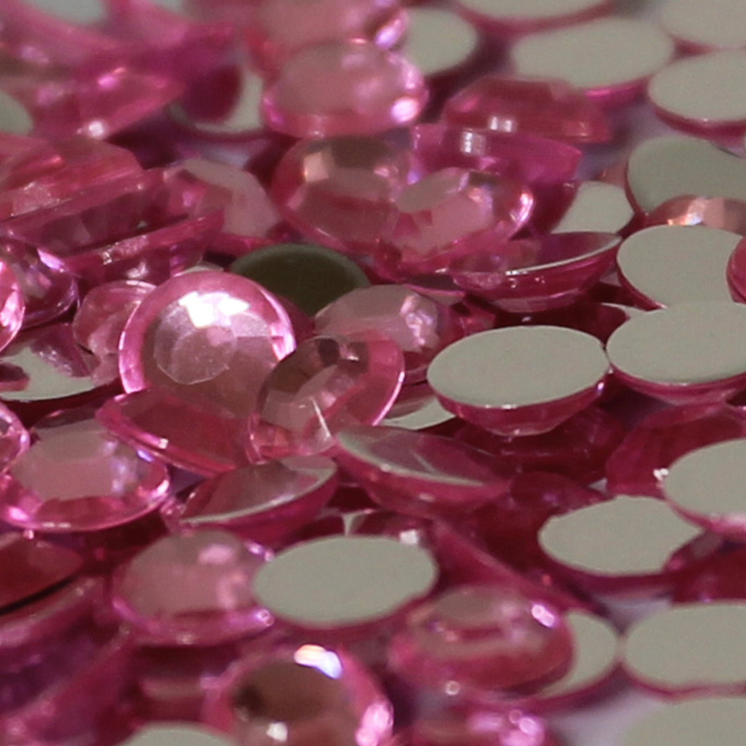 200 - 5mm Light Pink Loose Flat Back Diamante