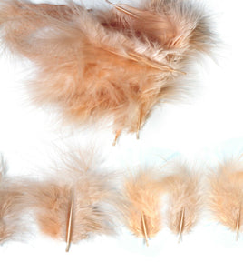 Peach Mini Marabou Feathers 3-8 cm