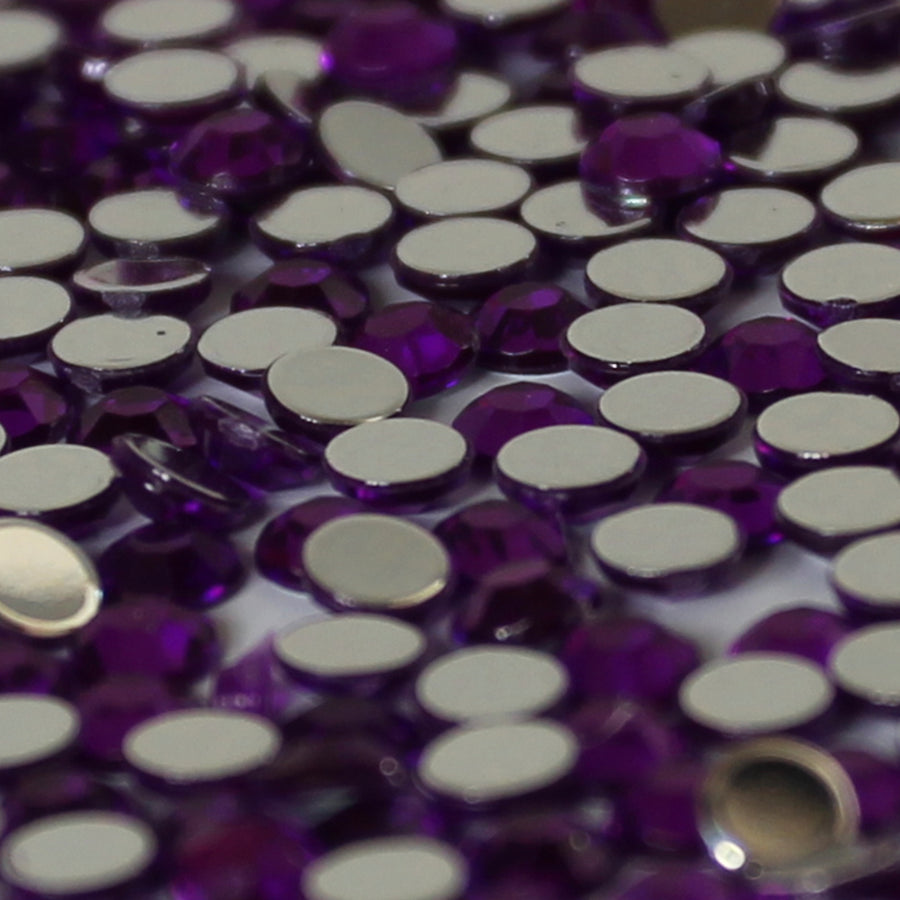 4mm Purple Loose Flat Back diamante's
