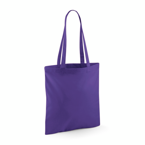 Purple Cotton Tote Bag