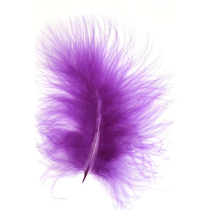 Purple Marabou Feathers 8 - 13 cm