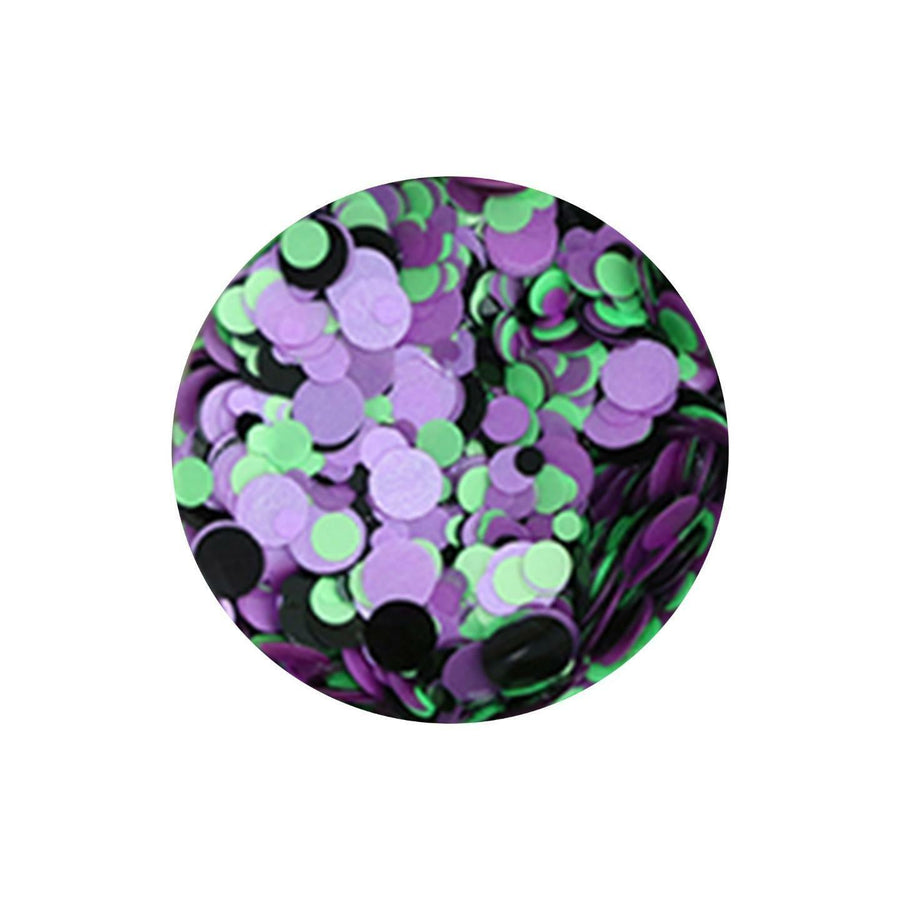 Purple And Green Mixed Circle Glitter