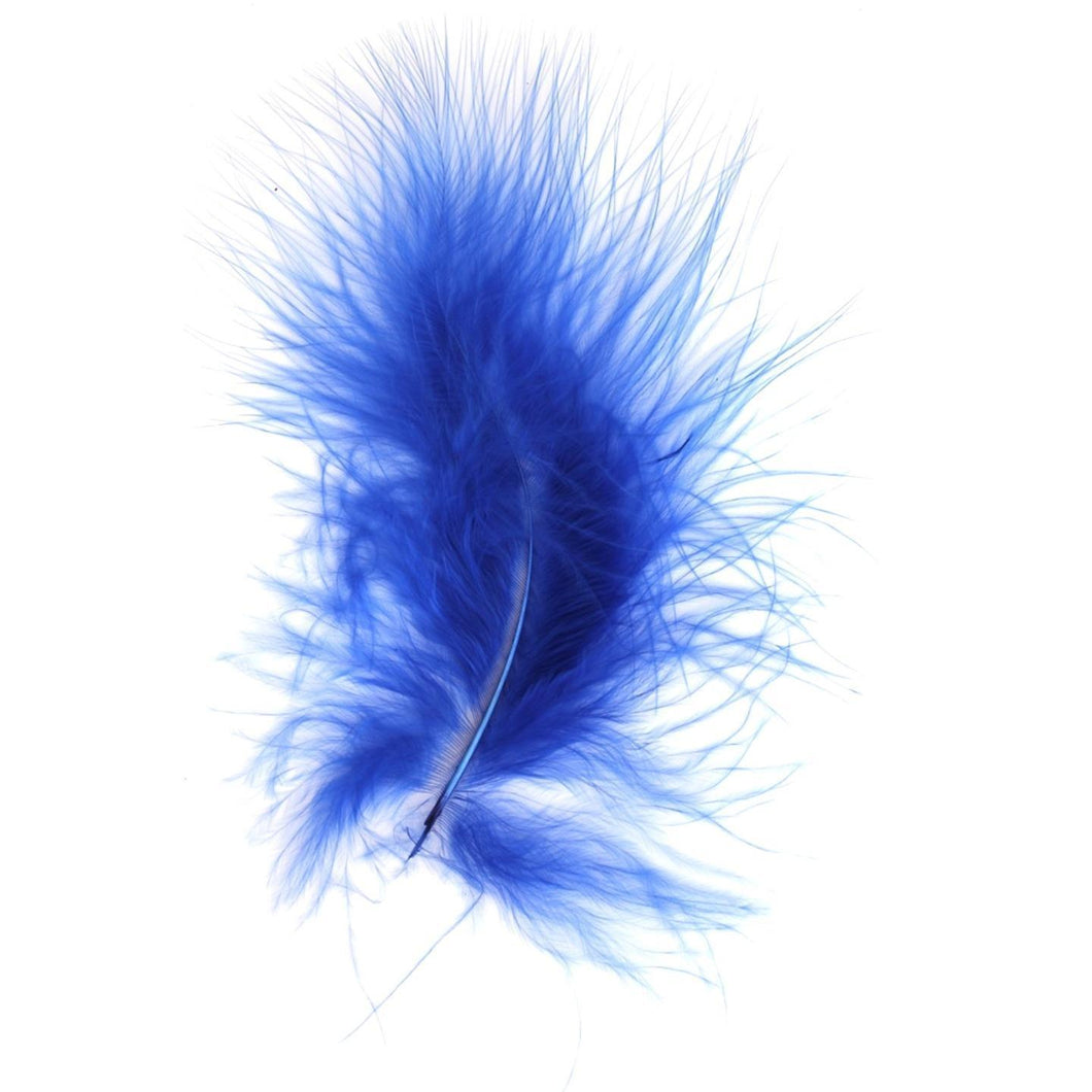 Royal Blue Marabou Feathers 8 - 13 cm