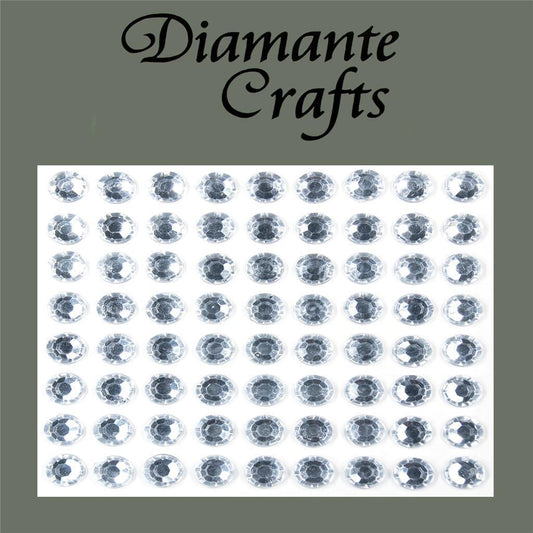 72 x 7mm Clear Self Adhesive Diamante