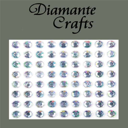 72 x 7mm Clear AB Self Adhesive Diamante