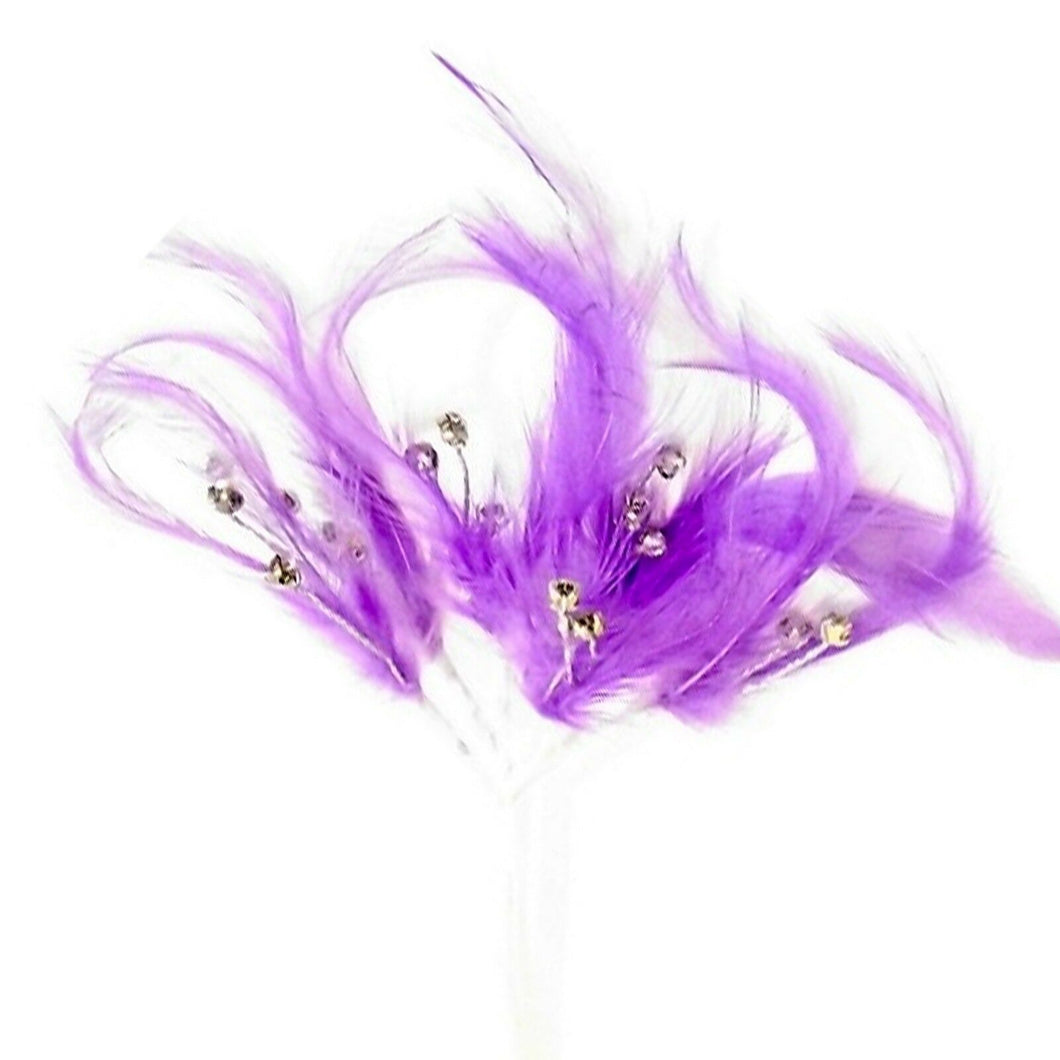 Lilac Diamante Feather
