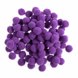 7mm Pom Poms 0.7cm - Purple 100 Pack