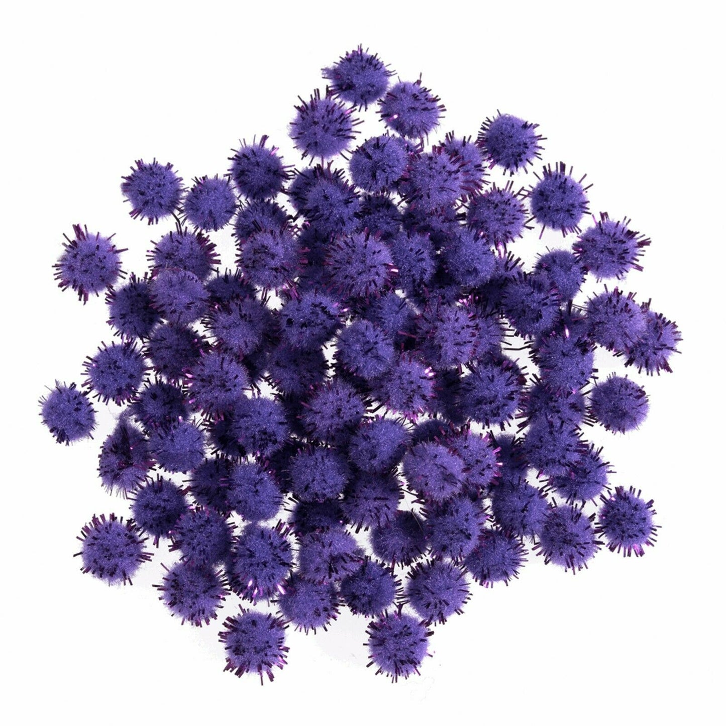 7mm Pom Poms 0.7cm - Purple Metallic 100 Pack