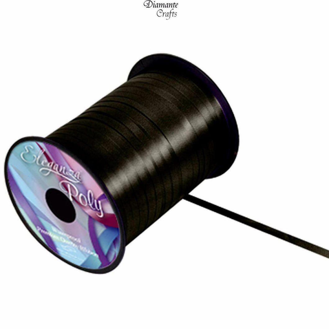 450m / 500 yards Curling 5mm Ribbon - Wrapping Balloon - Full Roll - Black