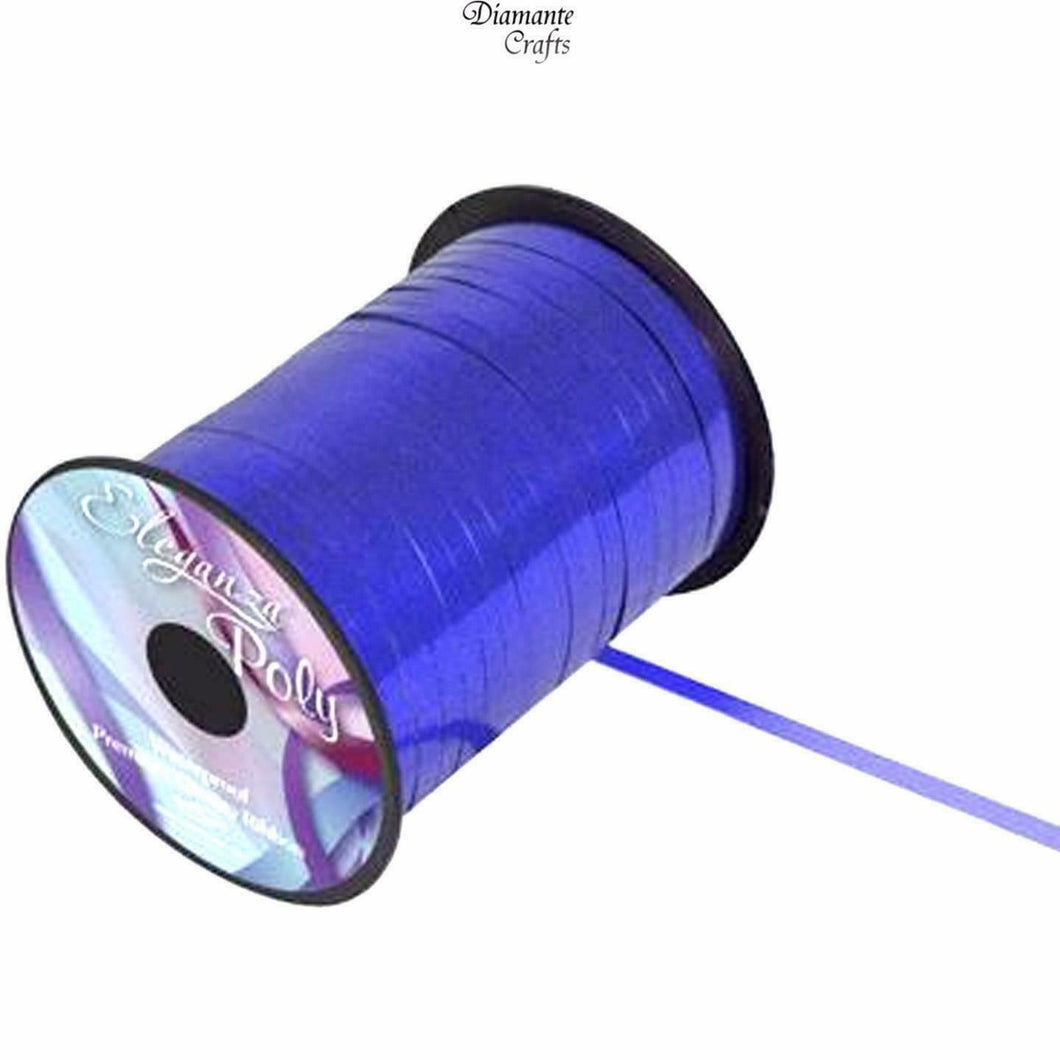 450m / 500 yards Curling 5mm Ribbon - Wrapping Balloon - Full Roll - Metallic Blue