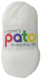 Cygnet Pato DK Knitting Wool / Yarn 100 gram ball - White - 999