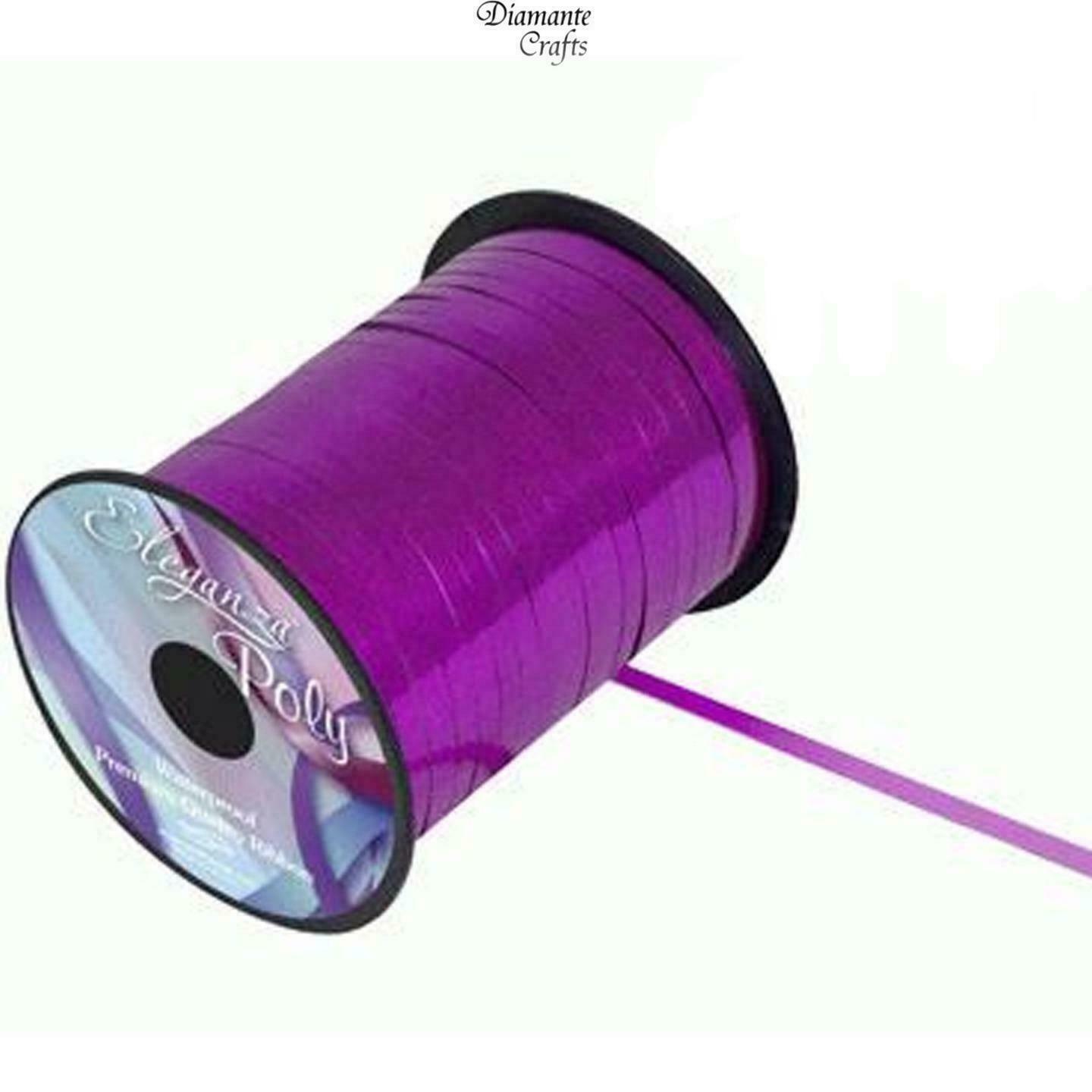 450m / 500 yards Curling 5mm Ribbon - Wrapping Balloon - Full Roll - Metallic Fuschia