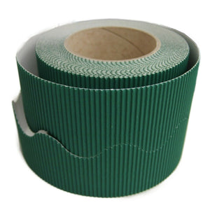 Border Rolls - Scalloped Wavy Edge Display - Corrugated Card - Emerald - s