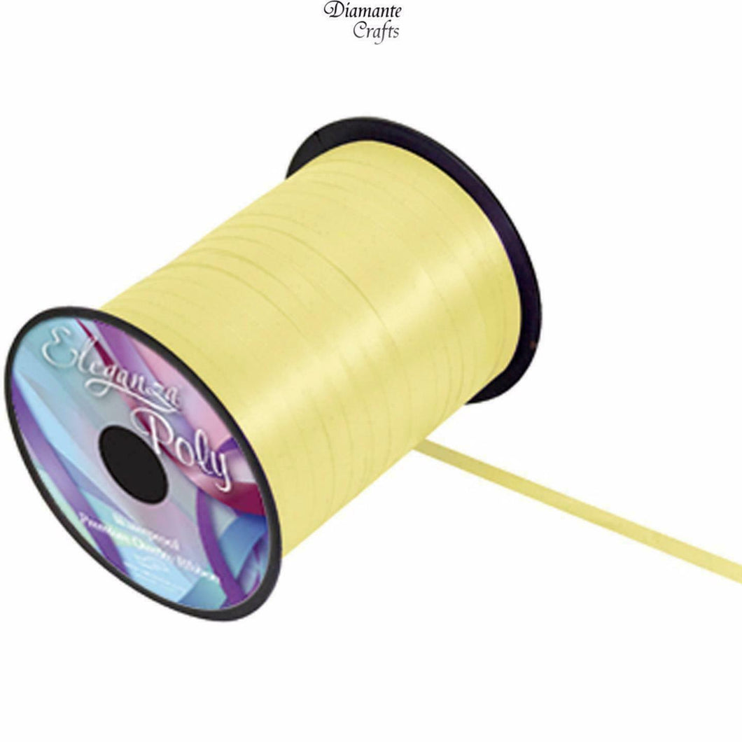 450m / 500 yards Curling 5mm Ribbon - Wrapping Balloon - Full Roll - 44 Pale Yellow
