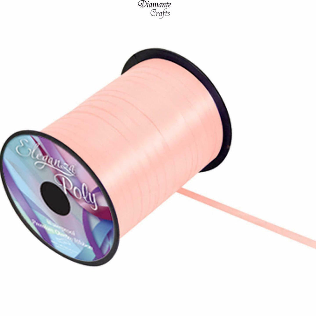 450m / 500 yards Curling 5mm Ribbon - Wrapping Balloon - Full Roll - Peach