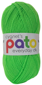 Cygnet Pato DK Knitting Wool / Yarn 100 gram ball - Neon Green - 973