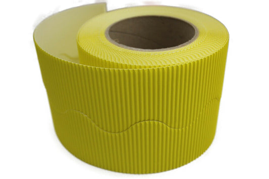 Border Rolls - Scalloped Wavy Edge Display - Corrugated Card - Lemon- s