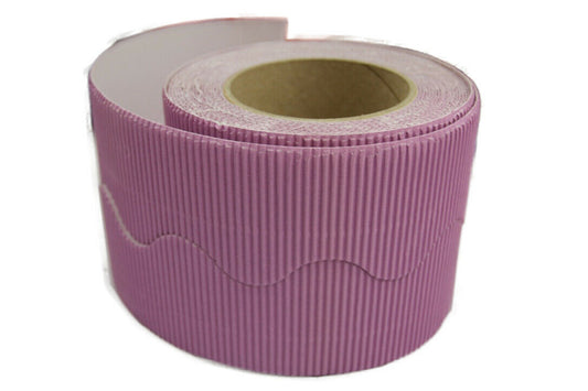 Border Rolls - Scalloped Wavy Edge Display - Corrugated Card - Lilac - s