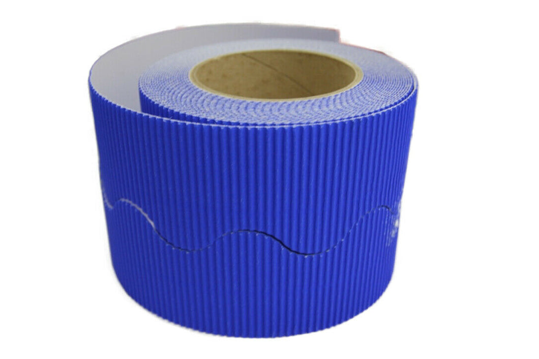 Border Rolls - Scalloped Wavy Edge Display - Corrugated Card - Ultra Blue - s