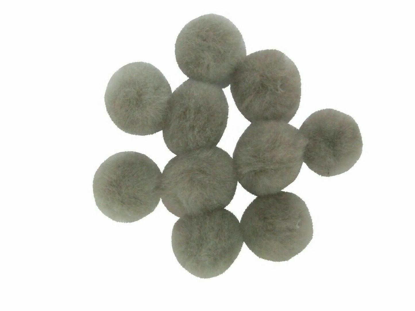 25mm Pom Poms 2.5cm - Grey