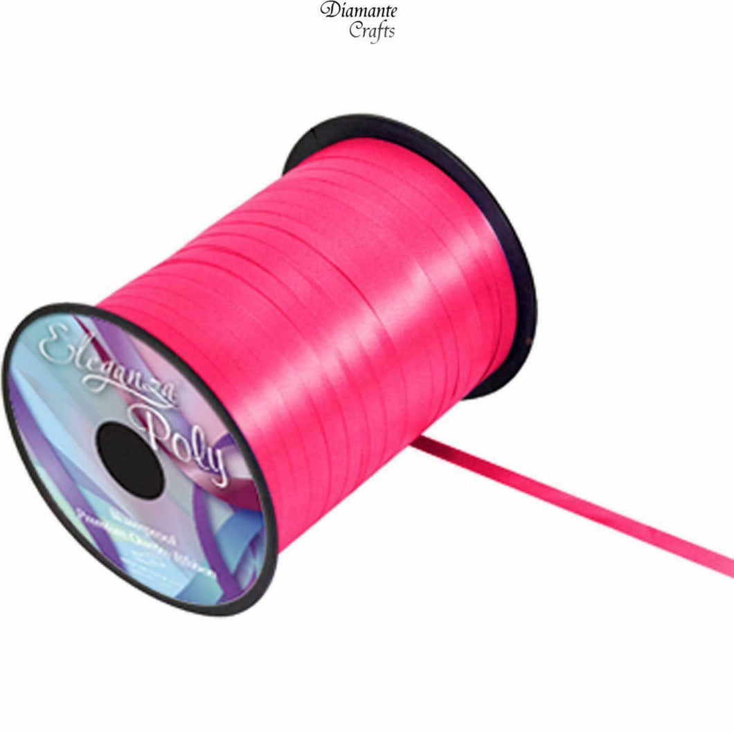 450m / 500 yards Curling 5mm Ribbon - Wrapping Balloon - Full Roll - Fushcia