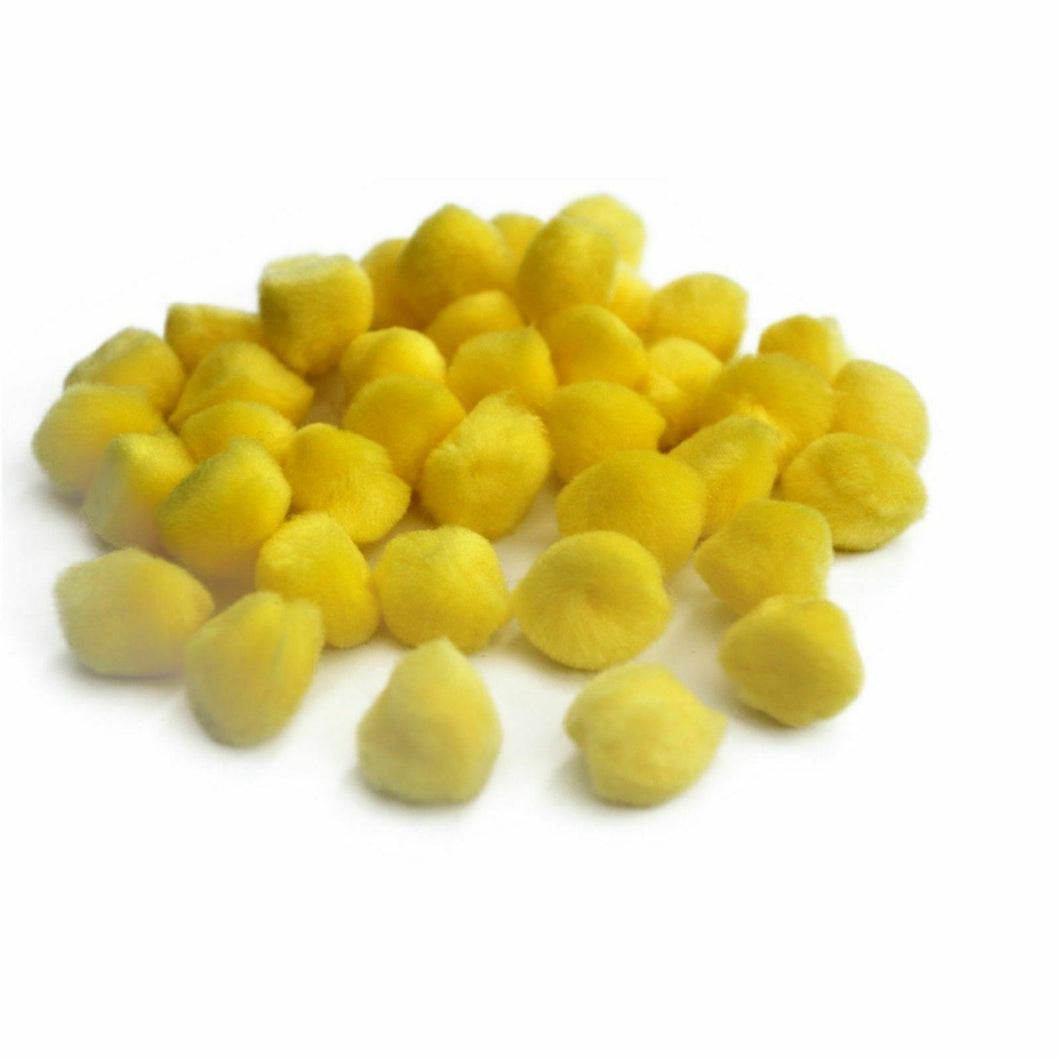 25mm Pom Poms 2.5cm - Yellow