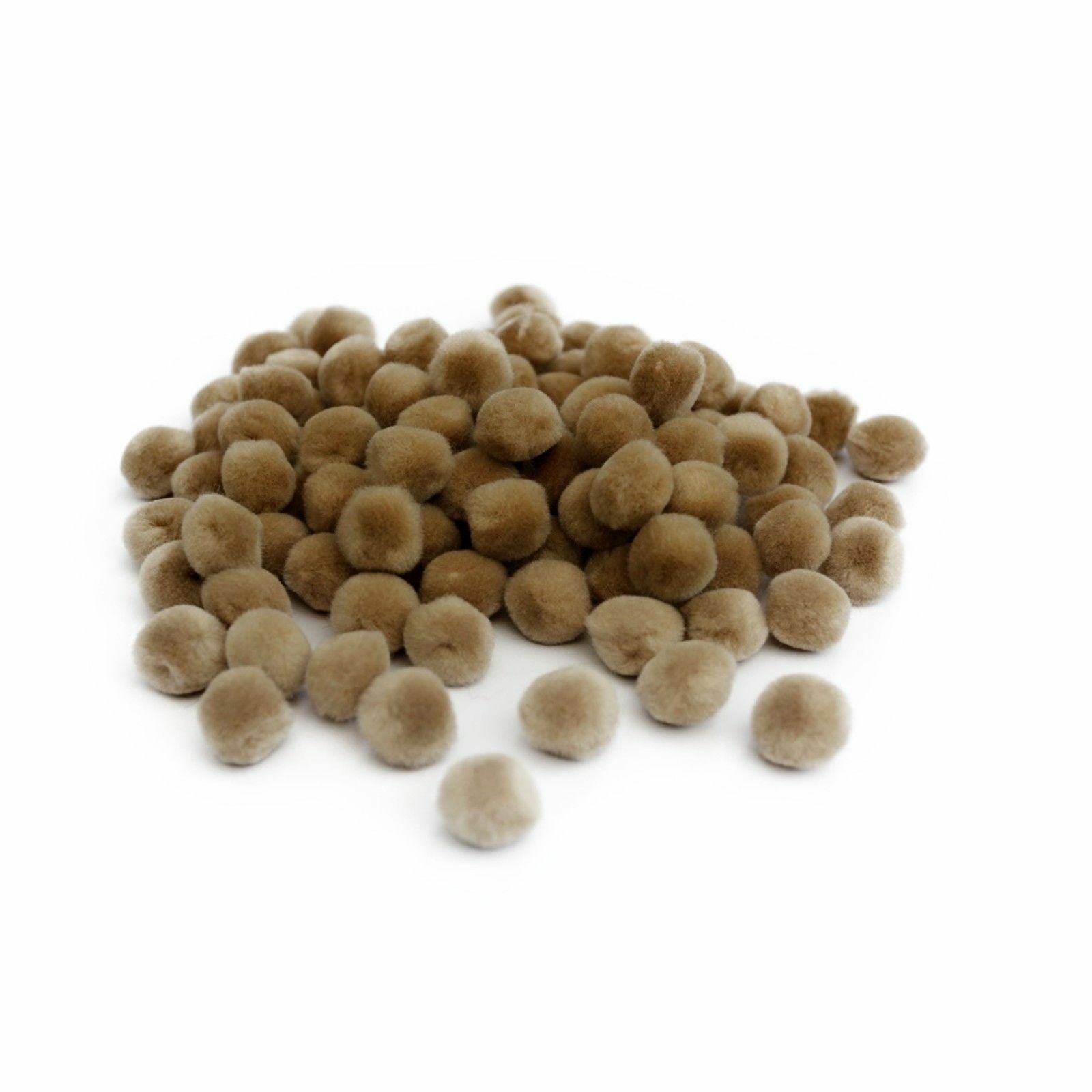 12mm Pom Poms 1.2cm - Beige 100 pack