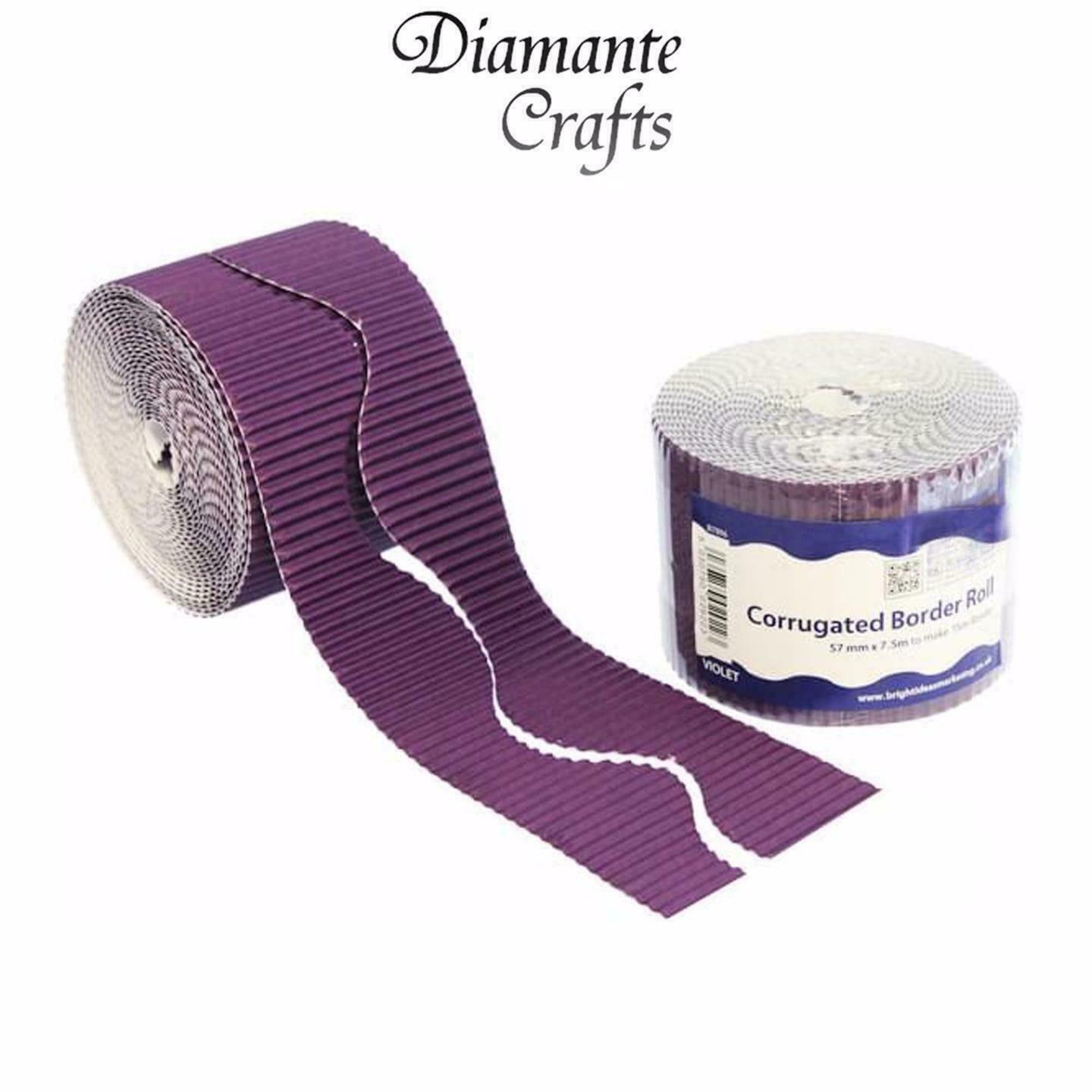Border Rolls - Scalloped Edge Corrugated Wavy Display - Purple