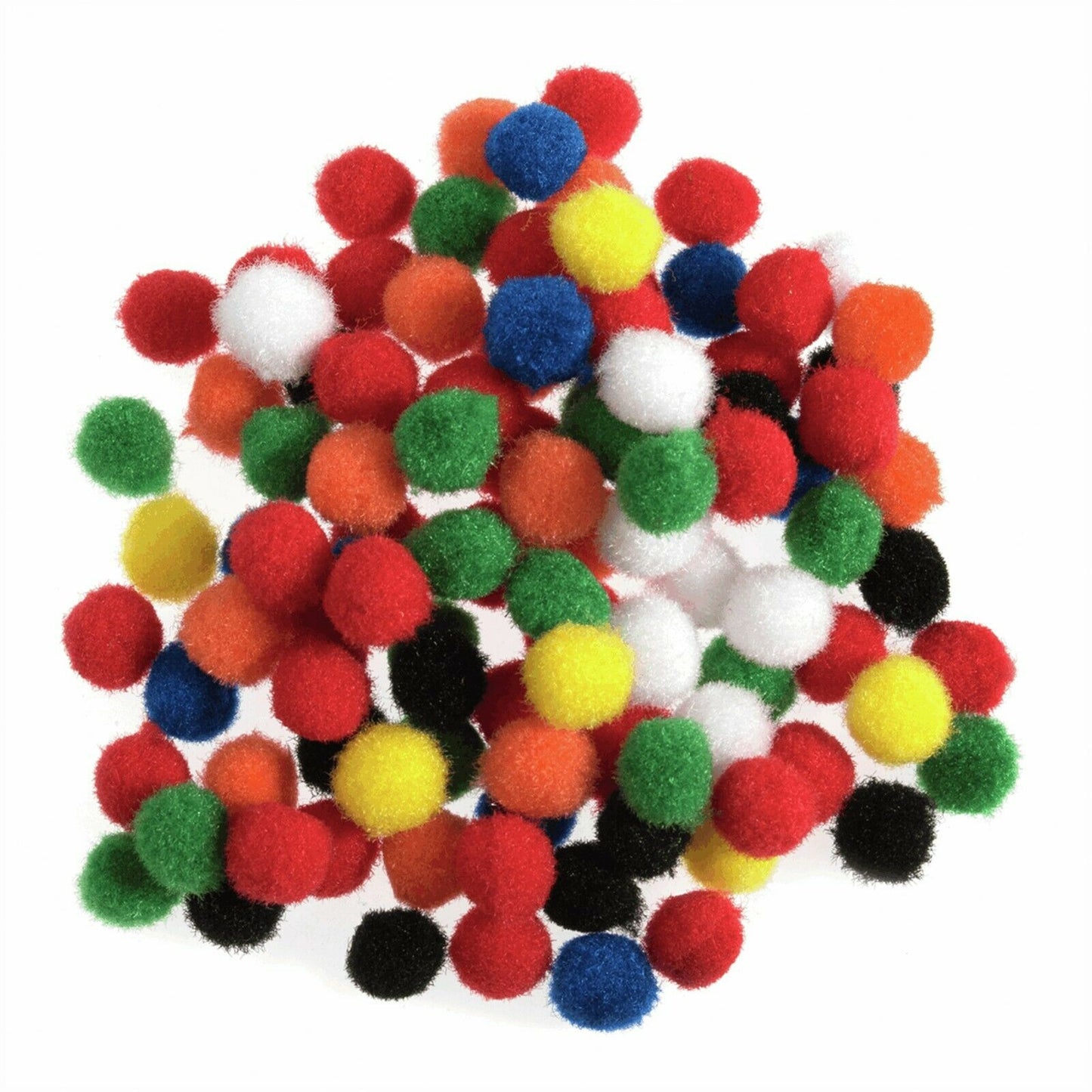 7mm Pom Poms 0.7cm - Mixed Colours 100 Pack