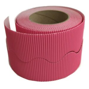 Border Rolls - Scalloped Wavy Edge Display - Corrugated Card - Candy Pink - s
